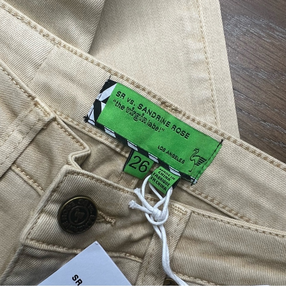Free People x Sandrine Rose Medium Skinny Jean Size 26 NWT Sunflower - Picture 10 of 12